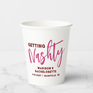 Nashville Bachelorette Get Nashty Personalised Paper Cups