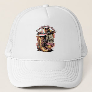 Nashville Bachelorette Party - Boots and Bling Trucker Hat