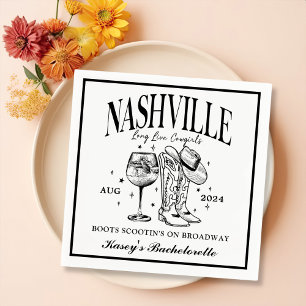 Nashville Bachelorette Rodeo Cocktail Napkin