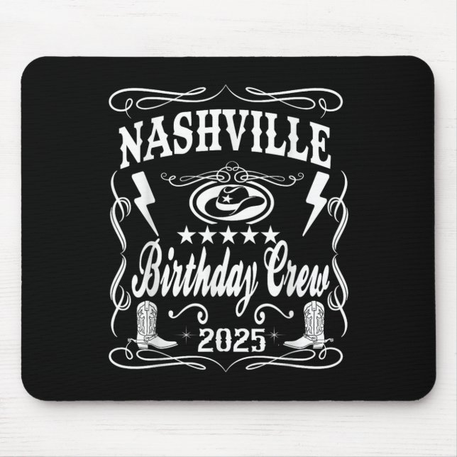 Nashville Birthday Bash 2025 Whiskey Theme  Mouse Pad (Front)