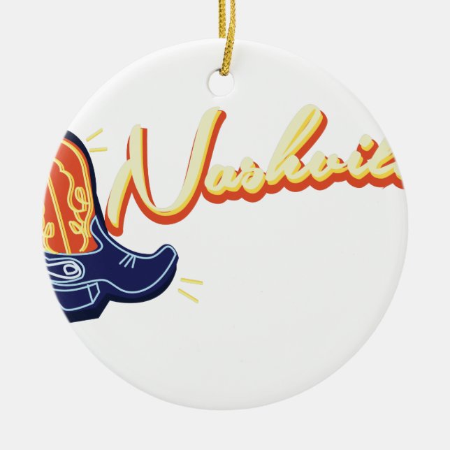 Nashville Ceramic Tree Decoration (Front)