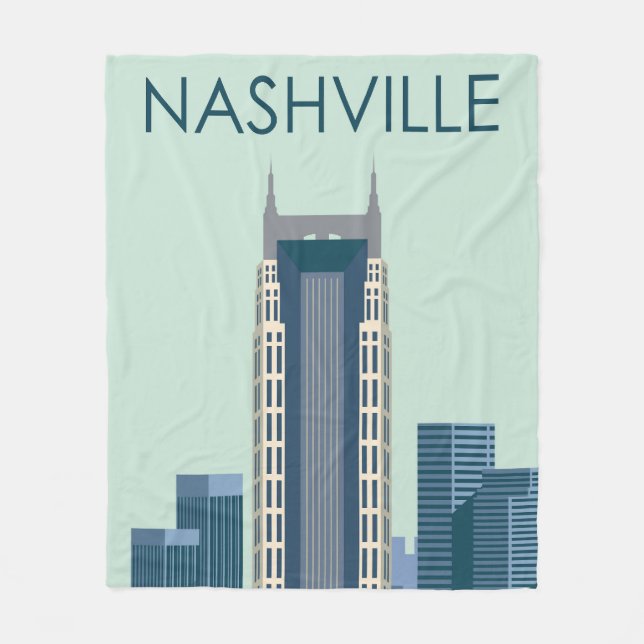 Nashville city fleece blanket (Front)