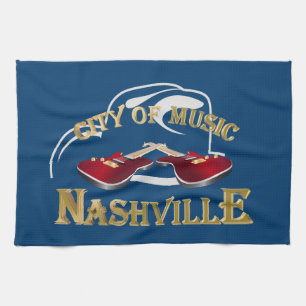Nashville. City of music Tea Towel