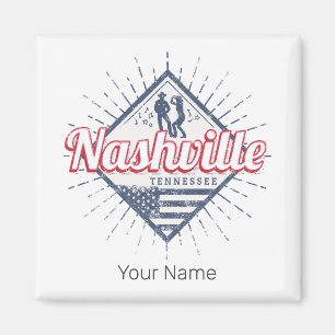 Nashville City Tennessee United States Vintage USA Magnet