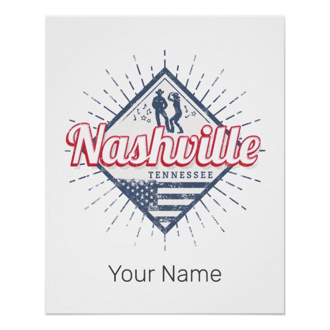 Nashville City Tennessee United States Vintage USA Poster (Front)