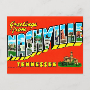  Nashville Colourful Greeting  Postcard