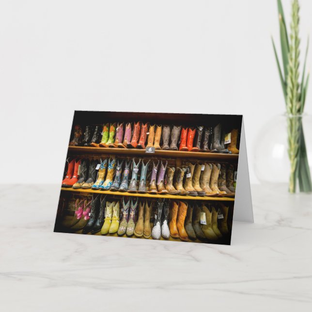 Nashville Cowboy Boots Greeting Card (Front)