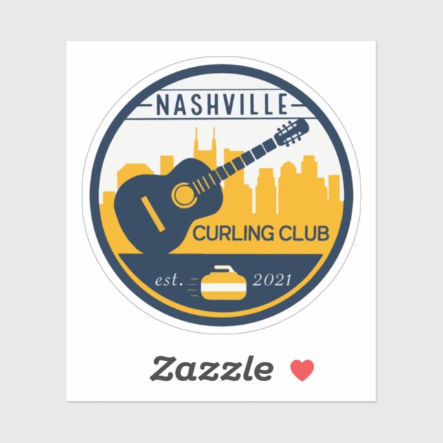 Nashville Curling Club Custom-Cut Vinyl Sticker (Sheet)