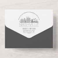 Nashville Deco Skyline Wedding