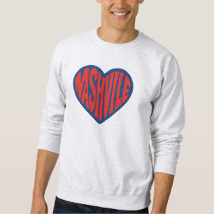 Nashville Groovy Heart Design – Retro Psychedelic Sweatshirt