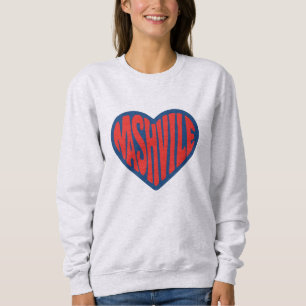 Nashville Groovy Heart Design – Retro Psychedelic Sweatshirt