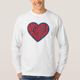 Nashville Groovy Heart Design – Retro Psychedelic T-Shirt
