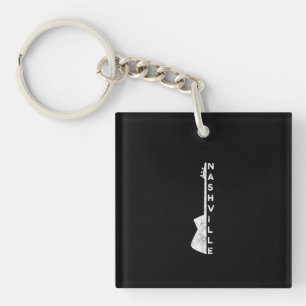 Nashville Guitar Country Music Lovers Gifts Key Ring