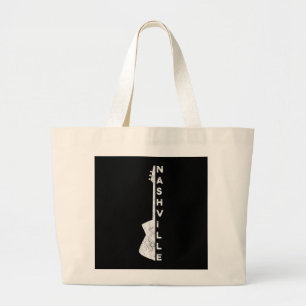 Nashville Guitar Country Music Lovers Gifts Large Tote Bag