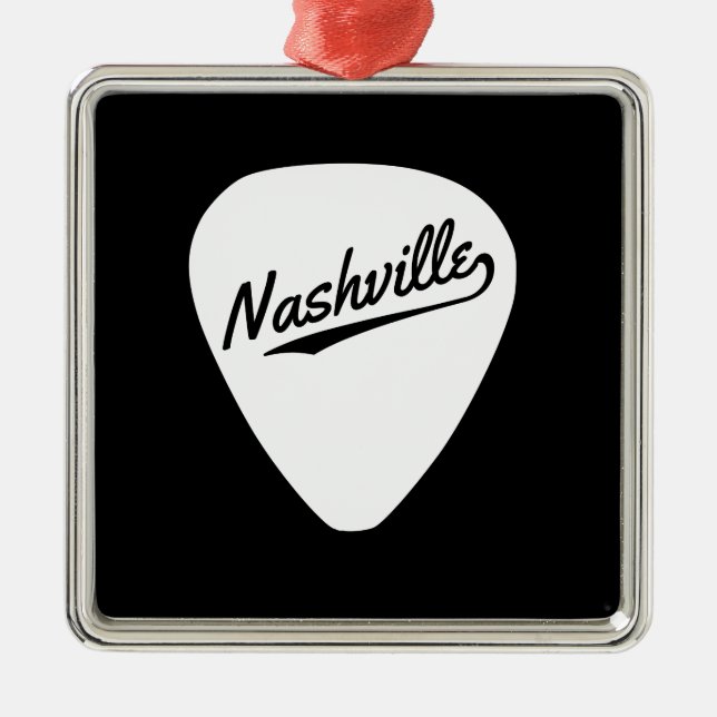 Nashville Guitar Pick Metal Tree Decoration (Front)