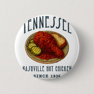 Nashville Hot Chicken 6 Cm Round Badge