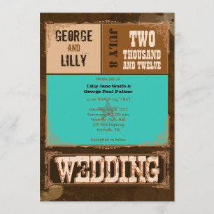 Nashville Invite: Turquoise Invitation