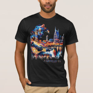 Nashville Is Music City Mosaic Tile Design T-Shirt
