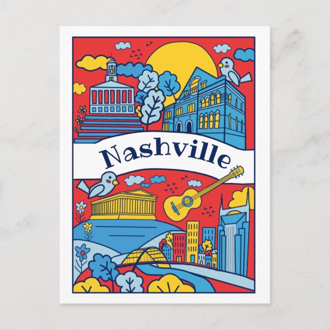 Nashville Landmarks Postcard (Front)