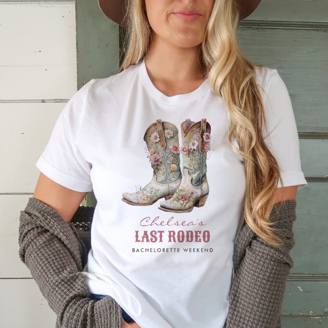 Nashville Last Rodeo Boots Bachelorette Party T-Shirt (Creator Uploaded)
