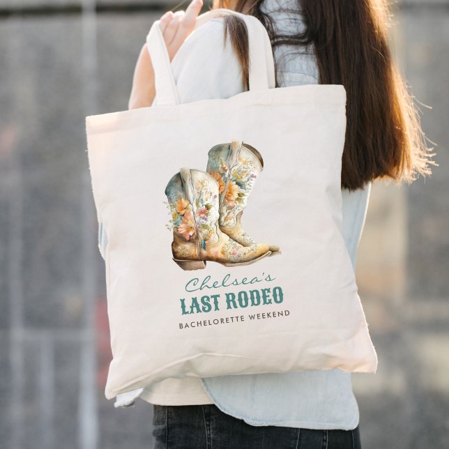 Nashville Last Rodeo Boots Bachelorette Party Tote Bag (Creator Uploaded)