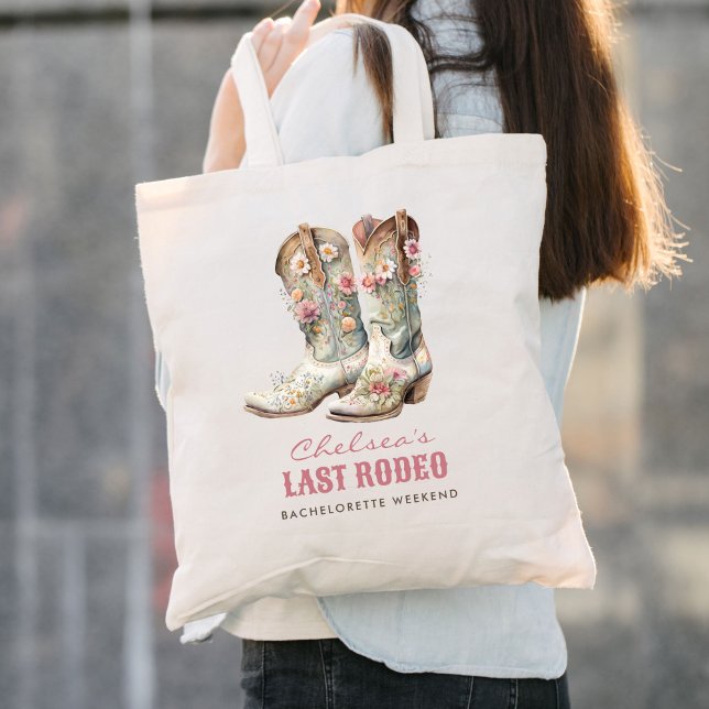 Nashville Last Rodeo Boots Bachelorette Party Tote Bag (Creator Uploaded)