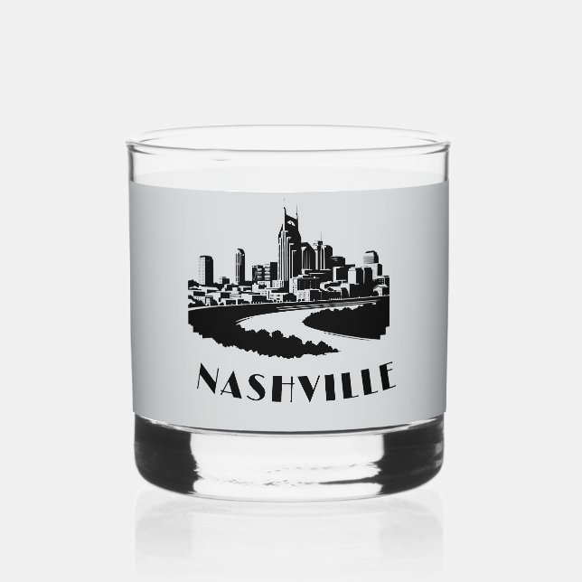 Nashville Liquor  Bourbon Party Whiskey Glass (Front)