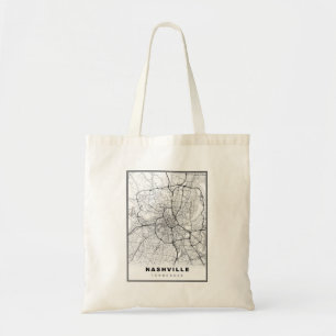Nashville Map Tote Bag