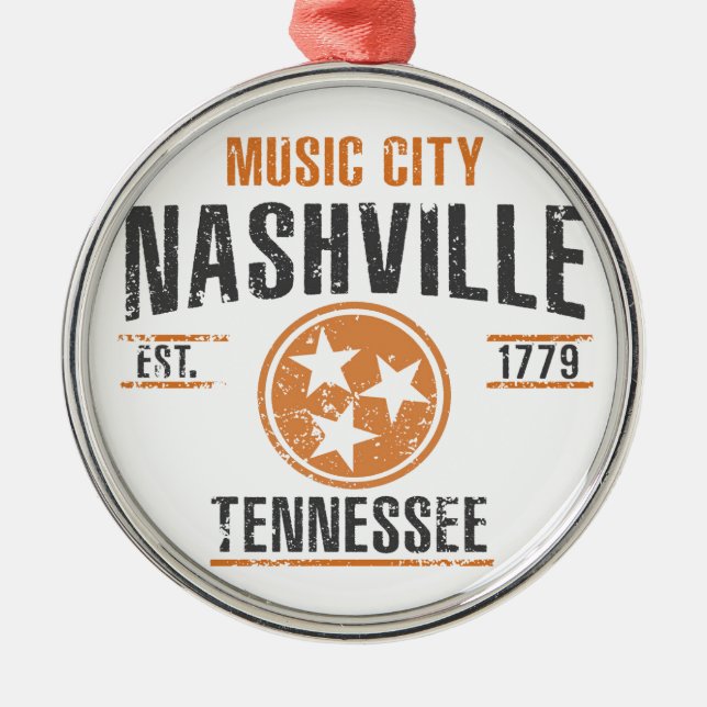 Nashville Metal Tree Decoration (Front)