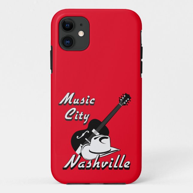Nashville. Music city Case-Mate iPhone Case (Back)