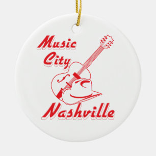 Nashville. Music city Ceramic Tree Decoration