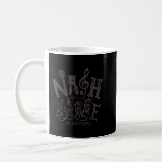 Nashville Music City Distressed Whiskey Tennessee Coffee Mug