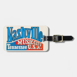 Nashville Music City Luggage Tag