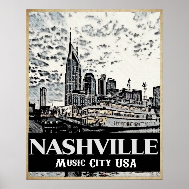 Nashville Music City USA Poster (Front)