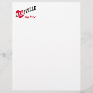 Nashville my love custom letterhead