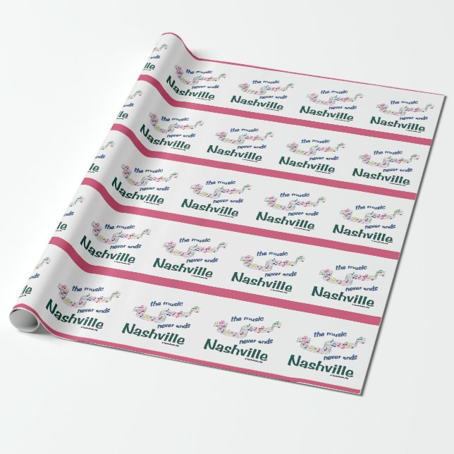 Nashville Notes Wrapping Paper (Unrolled)