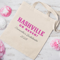 Nashville Or Never Hot Pink Retro Bachelorette
