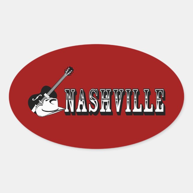 Nashville Oval Sticker (Front)