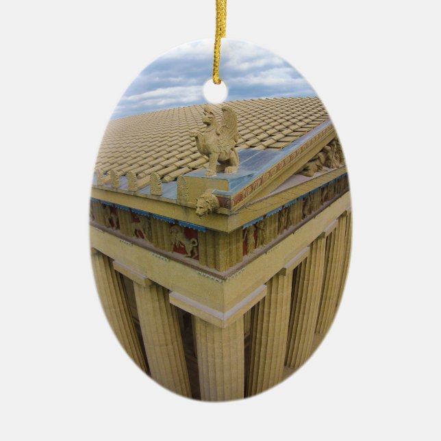 Nashville Parthenon Ceramic Tree Decoration (Front)