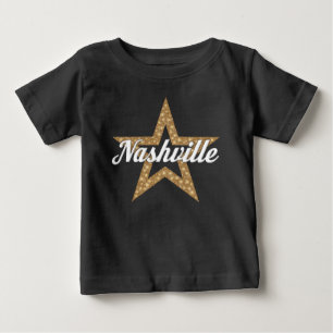 Nashville Script With Star (White Type) Baby T-Shi T-Shirt
