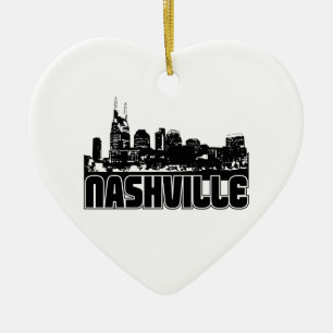 Nashville Skyline Ceramic Tree Decoration