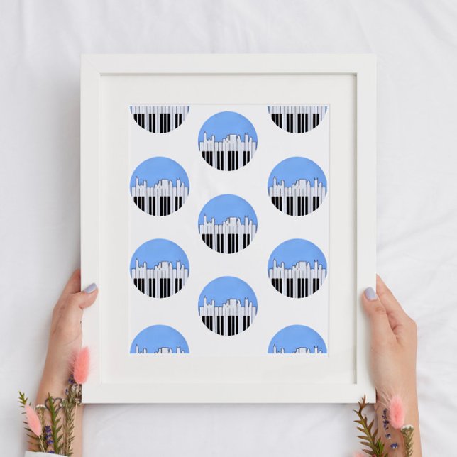 Nashville Skyline Piano Music Record Print Poster (Creator Uploaded)