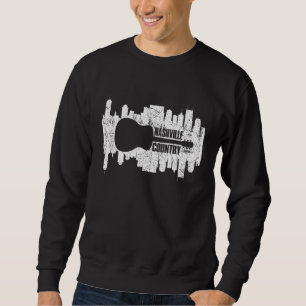 Nashville Skyline Tennessee Country Music Guitar P Sweatshirt