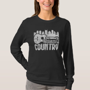 Nashville Skyline Tennessee Country Music Guitar P T-Shirt