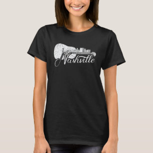 Nashville Skyline Tennessee Country Music Guitar P T-Shirt