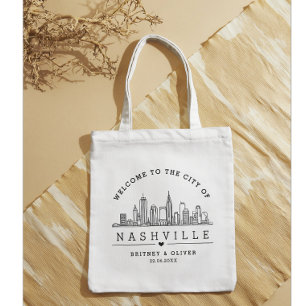 Nashville Skyline Tote Bag – Custom Wedding favor