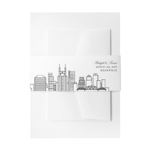 Nashville Skyline Wedding    Invitation Belly Band
