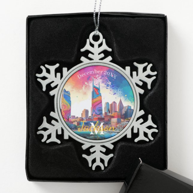 Nashville Snowflake Pewter Christmas ornament (Box)