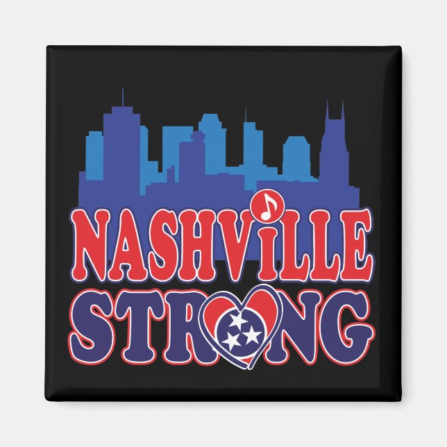 Nashville-Strong-Skyline-and-Music-Note Magnet (Front)