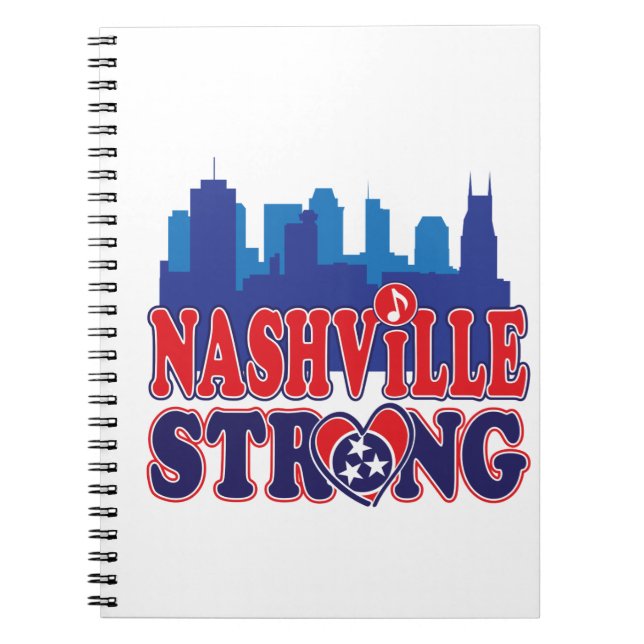 Nashville-Strong-Skyline-and-Music-Note Notebook (Front)